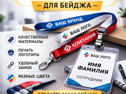 брендированная лента для бейджа в Санкт-Петербурге