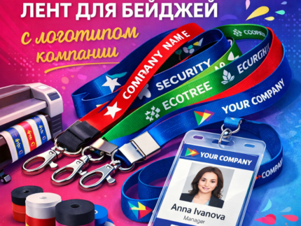 Печать на лентах для бейджей в Санкт-Петербурге