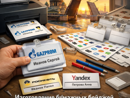изготовление бейджей с логотипом в Санкт-Петербурге