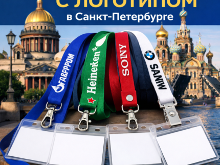 заказать ленту для бейджа с логотипом в Санкт-Петербурге